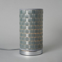 Litecraft Sovin Chrome Cylindrical Table Lamp With Silver Shade - thumbnail 3