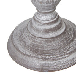 Wyld Haus Giverny Whitewashed Turned Wooden Pillar Table Lamp With Cream Linen Shade - thumbnail 5