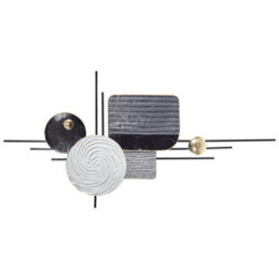 Beliani Wall Decor Ovar 50 Cm Metal Grey - thumbnail 1