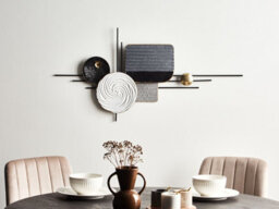 Beliani Wall Decor Ovar 50 Cm Metal Grey - thumbnail 2