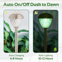 Gardenkraft 14430 Pack Of 4 Colour Changing Solar Powered Garden Lights - thumbnail 5