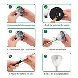 Gardenkraft 14430 Pack Of 4 Colour Changing Solar Powered Garden Lights - thumbnail 4