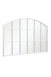Mirroroutlet The Arcus White Framed Arched Wall Garden Mirror 110Cm X 75Cm - thumbnail 3