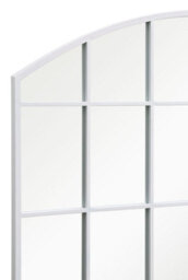 Mirroroutlet The Arcus White Framed Arched Wall Garden Mirror 110Cm X 75Cm - thumbnail 5