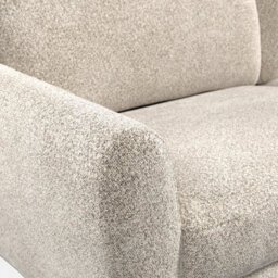 Furnishings For Less UK Matlock Boucle Linen Fabric Curved Arm 3 Piece Sofa Suite 3 Seater And 2 Armchairs - thumbnail 5