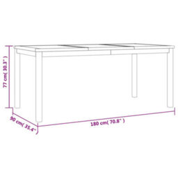 Berkfield 4 Piece Garden Dining Set Solid Wood Teak - thumbnail 9