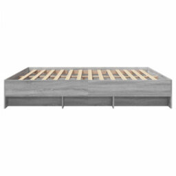 Berkfield Bed Frame Without Mattress Grey Sonoma 200X200 Cm Engineered Wood - thumbnail 6