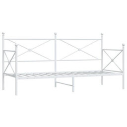 Berkfield Durable Day Bed Without Mattress White 90X200 Cm Steel