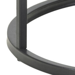 Furniture To Go Seaford Black Metal Small Round Side Table With Black Top - thumbnail 6