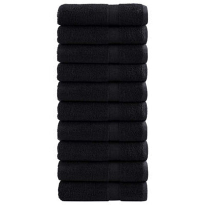 Berkfield Modern Towels 25 Pcs Black 100 X 150 Cm Cotton