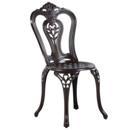 Beliani Bistro Set Bovino Metal Dark Brown - thumbnail 4