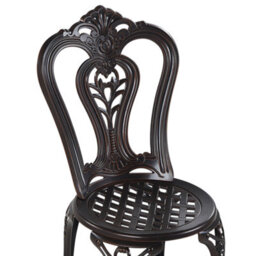 Beliani Bistro Set Bovino Metal Dark Brown - thumbnail 7