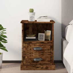 Berkfield Bedside Cabinet Smoked Oak 43X36X60 Cm - thumbnail 1