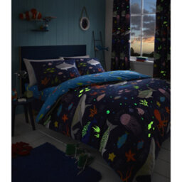 Bedlam Sea Life Kids Fun Glow In The Dark Adventure Duvet Cover Set - thumbnail 2