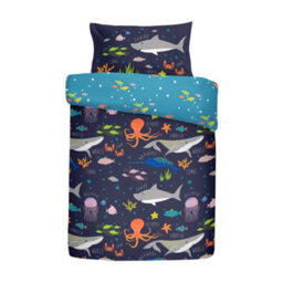 Bedlam Sea Life Kids Fun Glow In The Dark Adventure Duvet Cover Set - thumbnail 4