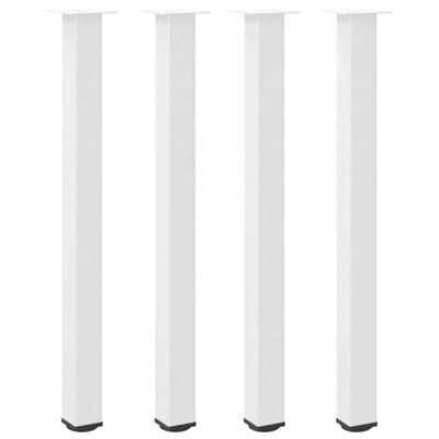 Berkfield Modern Bar Table Legs 4 Pcs White 110-112 Cm Steel