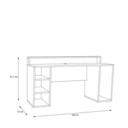 Furniture To Go Loadout Black Gaming Desk 2 Shelves With Colour Changing Led - thumbnail 8