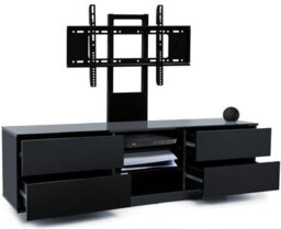 "Centurion Supports Avitus Gloss Black With 4-Black Drawers For Up To 65"" Led/lcd/plasma Tv Stand With Mounting Arm" - thumbnail 4