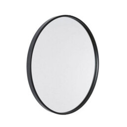 Homestylestore Black Wall Hung Round Bathroom Mirror 600mm - thumbnail 1