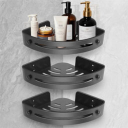 3 Pcs-Bathroom Corner Shower Shelf Shampoo Holder Storage Rack Caddy