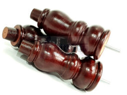 L&F 4X Replacement Furniture Legs Solid Wood Feet - 160mm Height - Sofas, Chairs, Settee, Cabinets - M8(8mm) (Mahogany) - thumbnail 3