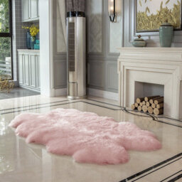 Living And Home Pink Fluffy Carpet Fuzzy Plush Comfy Soft  Indoor Carpet For Bedroom Playroom - thumbnail 1