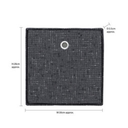 Jvl Shadow Foldable Square Fabric Storage Box - thumbnail 8