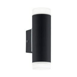 Stylish Ip44 Outdoor Wall Light - Black Up & Down Design With 2 X 5W Gu10 Bulbs - thumbnail 1
