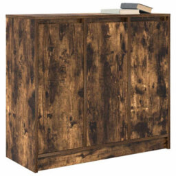 Berkfield Sideboard Smoked Oak 85X34X76 Cm Engineered Wood - thumbnail 4