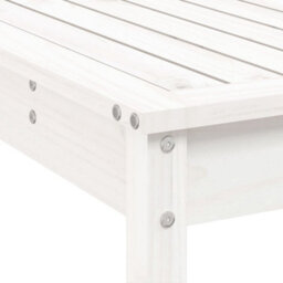 Berkfield 7 Piece Garden Bar Set White Solid Wood Pine - thumbnail 7