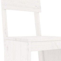 Berkfield 7 Piece Garden Bar Set White Solid Wood Pine - thumbnail 5