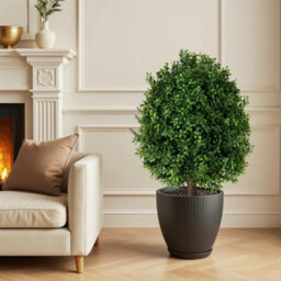 Amorly 65Cm Artificial Boxwood Topiary Shrubs, Fake Evergreen Ball Trees With Ground Spike, Faux Greenery Decor For Indoor, Garden, Yard - thumbnail 9