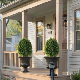 Amorly 65Cm Artificial Boxwood Topiary Shrubs, Fake Evergreen Ball Trees With Ground Spike, Faux Greenery Decor For Indoor, Garden, Yard - thumbnail 8