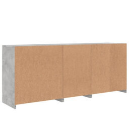 Walplus Sideboard With Led Lights Concrete Grey 162X37X67 Cm - thumbnail 9