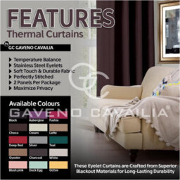Gc Gaveno Cavailia 2 Panels Blackout Curtains 66X90 Inches Choco, 80-90% Blocks Light Ringtop Bedroom Curtains - thumbnail 3