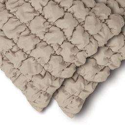 OHS Filled Seersucker Duvet Cover With Pillowcase Bedding Set, Natural - Single - thumbnail 2