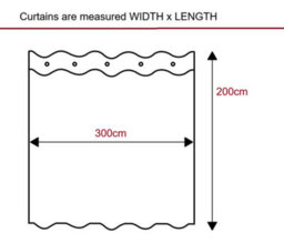 White Polyester Shower Curtain 300X200Cm - thumbnail 3