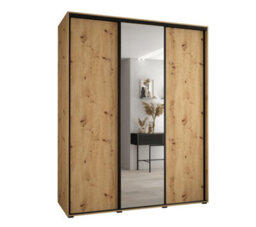 Arte Generous Oak Artisan Cannes Iii Sliding Door Wardrobe 200Cm - Elegant Storage For Large Rooms - thumbnail 2