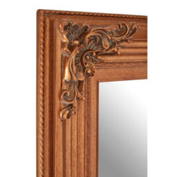 Orsina Baroque Rectangle Gold Wall Mirror,decorative Wooden Frame Mirror For Console Table,antique Floral Mirror - thumbnail 3