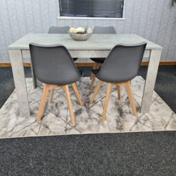 Dining Table With 4 Chairs, Dining Table Room Set 4, Kitchen Set Of 4, Grey Table, 4 Grey Tulip Chairs, Kosy Koala - thumbnail 3