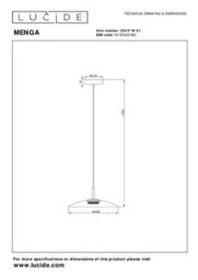 Lucide Premium Menga Pendant Light Diameter 40Cm Led Dim. 2700K - Opal - thumbnail 7