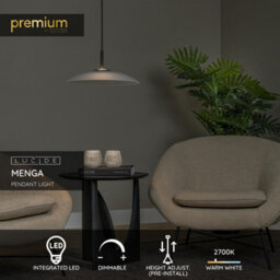 Lucide Premium Menga Pendant Light Diameter 40Cm Led Dim. 2700K - Opal - thumbnail 2