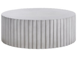 Wyld And Coco Accent Outdoor Coffee Table Grey Fibreglass Mgo 117Cm Uv-Resistant - thumbnail 1