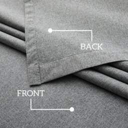 Oxford Homeware Eyelet Charcoal Linen Effect Curtains Fully Lined 100% Blackout Thermal Insulated Curtain Pair (W)168Cmx(L)183Cm - thumbnail 5