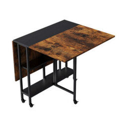 Foldable Dining Table Kitchen Compact Drop Leaf Table Slim And Large - thumbnail 6