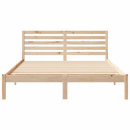 Berkfield Modern With Headboard Brown 160 X 200 Cm Solid Pine Wood - thumbnail 5