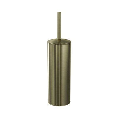 GoodHome Cavalla Steel Gold Effect Toilet Brush & Holder - image 1