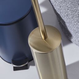 GoodHome Cavalla Steel Gold Effect Toilet Brush & Holder - thumbnail 4
