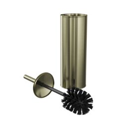 GoodHome Cavalla Steel Gold Effect Toilet Brush & Holder - thumbnail 2