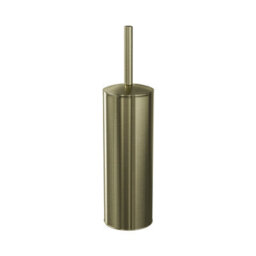 GoodHome Cavalla Steel Gold Effect Toilet Brush & Holder - thumbnail 1